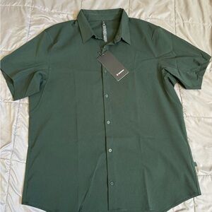 Lululemon Airing Easy Short Sleeve - Green Casual Button Down Shirt